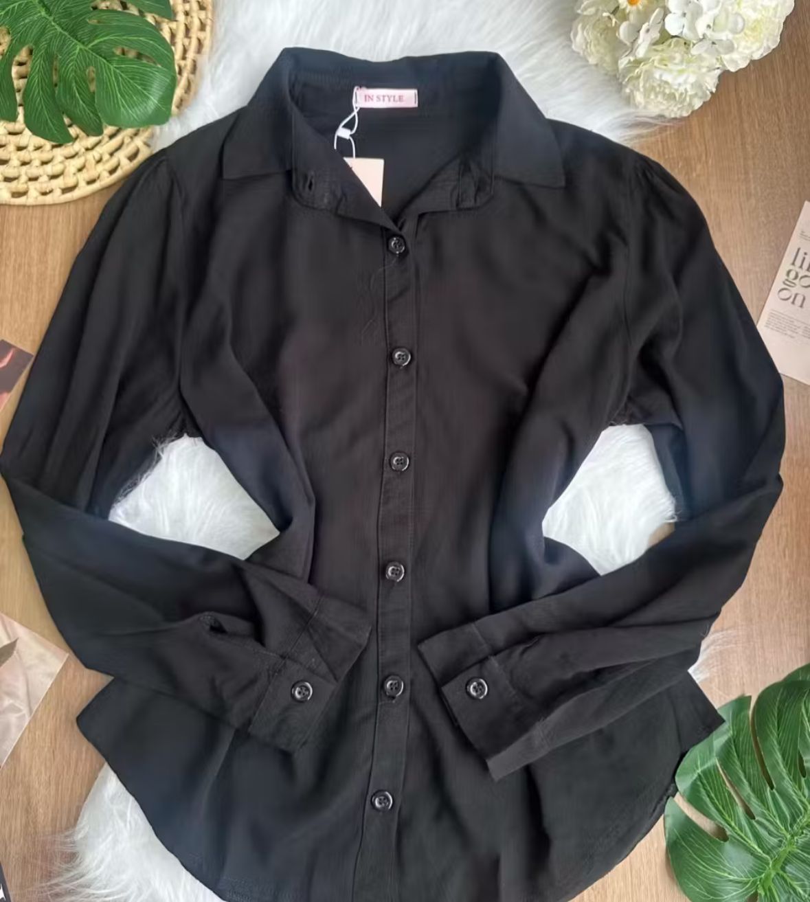 camisa pétala viscolinho